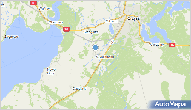 mapa Szwejkówko, Szwejkówko na mapie Targeo