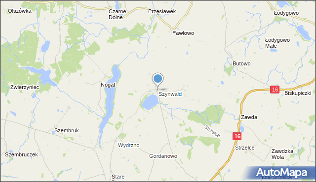 mapa Szynwałd, Szynwałd gmina Łasin na mapie Targeo