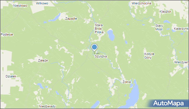 mapa Szyszka, Szyszka na mapie Targeo