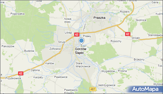 mapa Szyszków, Szyszków gmina Praszka na mapie Targeo