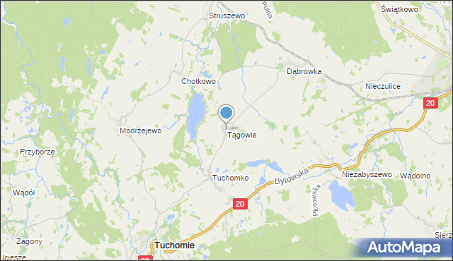 mapa Tągowie, Tągowie na mapie Targeo