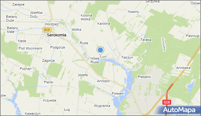 mapa Talczyn-Kolonia, Talczyn-Kolonia na mapie Targeo