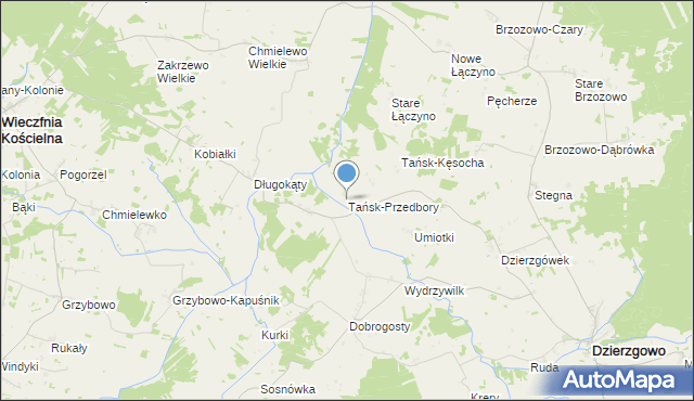 mapa Tańsk-Przedbory, Tańsk-Przedbory na mapie Targeo