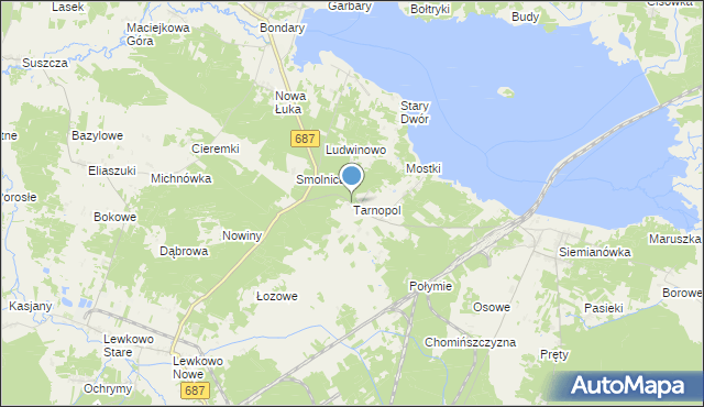 mapa Tarnopol, Tarnopol na mapie Targeo