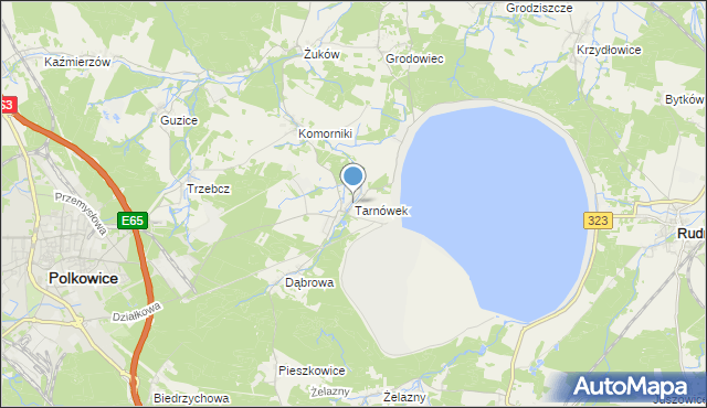 mapa Tarnówek, Tarnówek gmina Polkowice na mapie Targeo