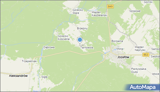 mapa Tarnowola, Tarnowola na mapie Targeo