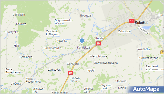 mapa Tartak, Tartak gmina Sokółka na mapie Targeo