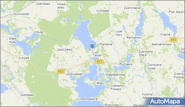 mapa Tartak, Tartak gmina Suwałki na mapie Targeo