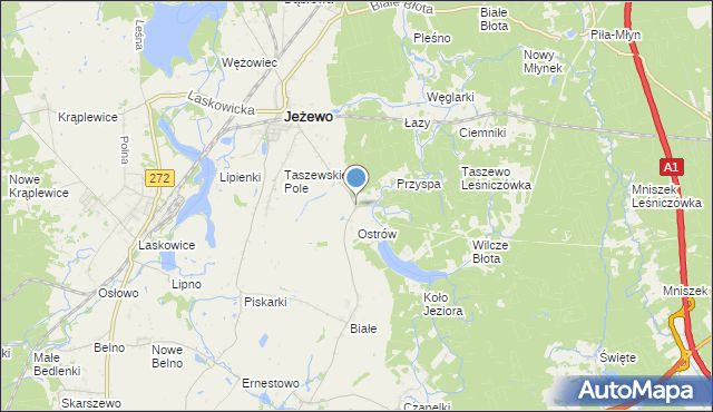 mapa Taszewko, Taszewko na mapie Targeo