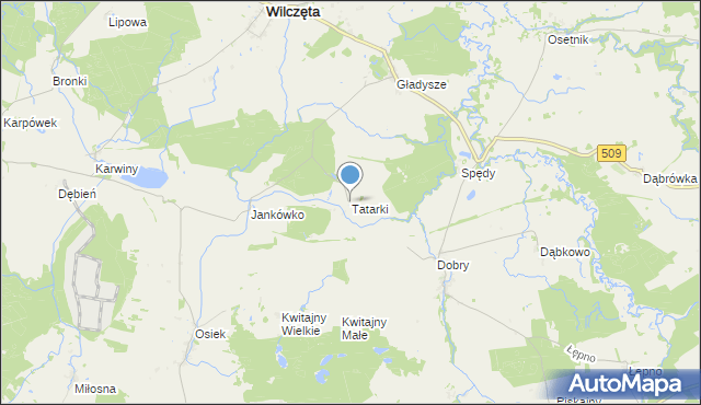 mapa Tatarki, Tatarki na mapie Targeo
