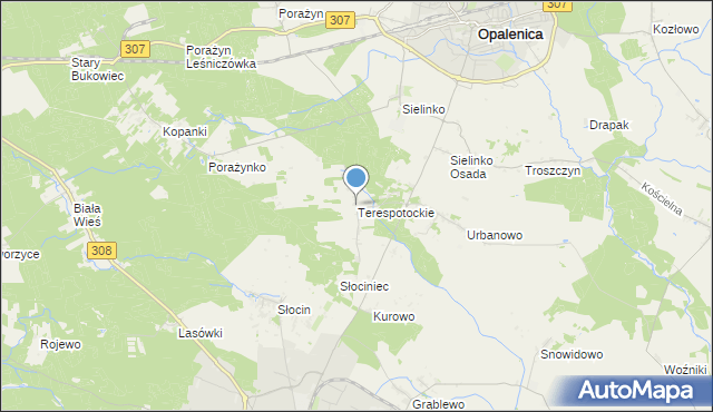 mapa Terespotockie, Terespotockie na mapie Targeo