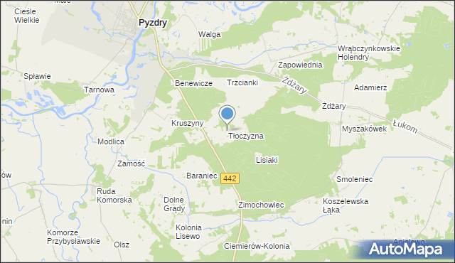 mapa Tłoczyzna, Tłoczyzna na mapie Targeo