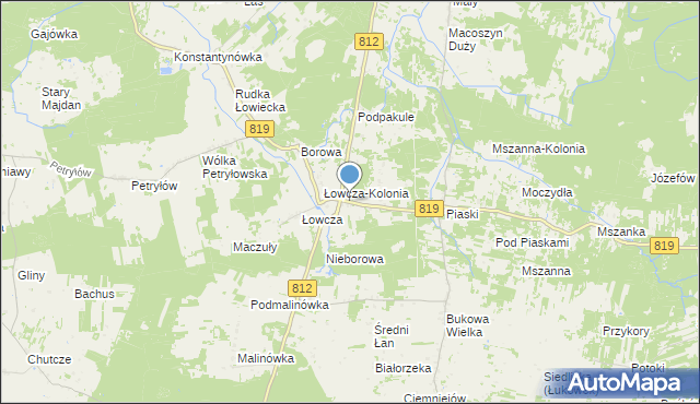 mapa Tomaszówka, Tomaszówka gmina Sawin na mapie Targeo
