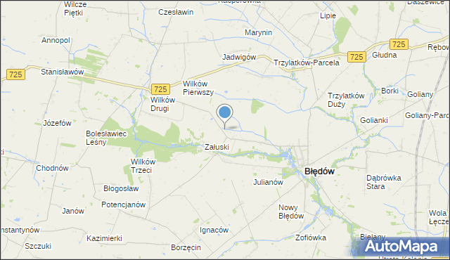 mapa Tomczyce, Tomczyce gmina Błędów na mapie Targeo