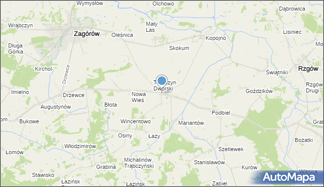 mapa Trąbczyn, Trąbczyn na mapie Targeo