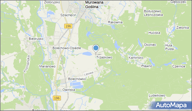 mapa Trzaskowo, Trzaskowo na mapie Targeo