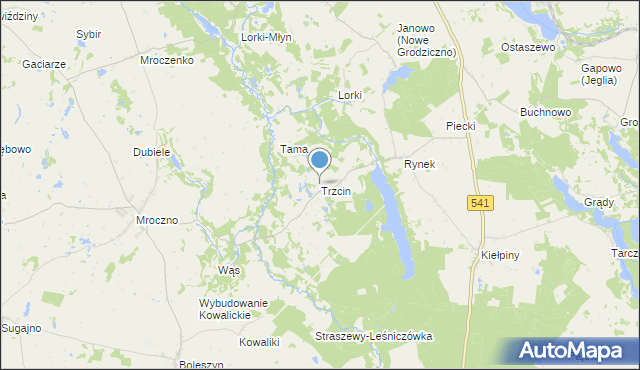 mapa Trzcin, Trzcin na mapie Targeo