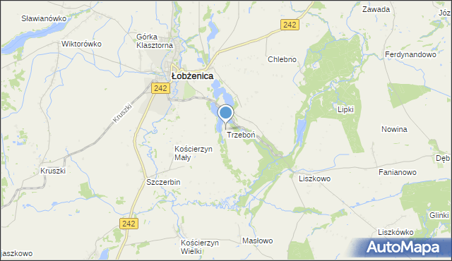 mapa Trzeboń, Trzeboń na mapie Targeo