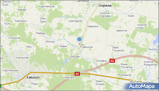 mapa Trzebucza, Trzebucza na mapie Targeo