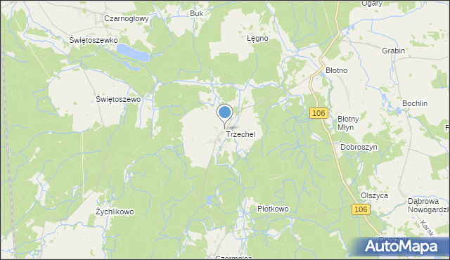 mapa Trzechel, Trzechel na mapie Targeo