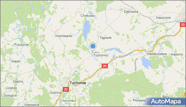 mapa Tuchomko, Tuchomko na mapie Targeo