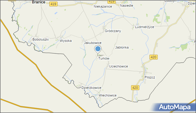 mapa Turków, Turków na mapie Targeo