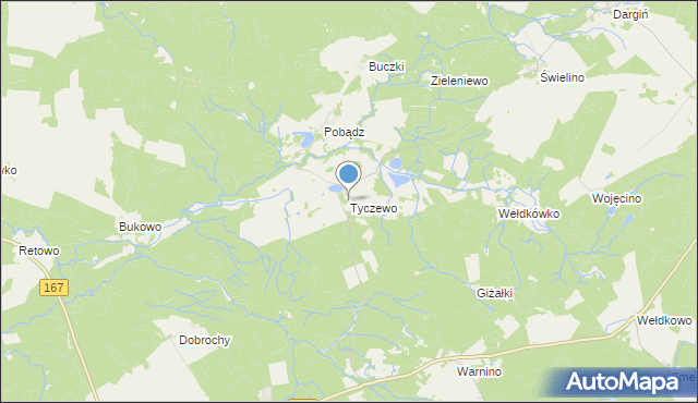 mapa Tyczewo, Tyczewo na mapie Targeo