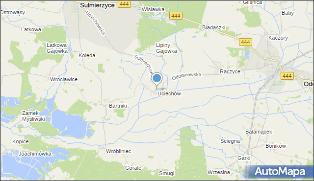 mapa Uciechów, Uciechów gmina Odolanów na mapie Targeo