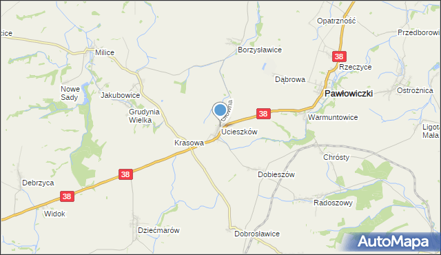 mapa Ucieszków, Ucieszków na mapie Targeo