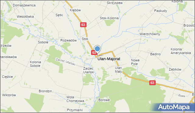 mapa Ulan-Majorat, Ulan-Majorat na mapie Targeo