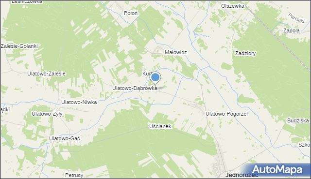 mapa Ulatowo-Słabogóra, Ulatowo-Słabogóra na mapie Targeo