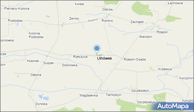 mapa Ulhówek, Ulhówek na mapie Targeo