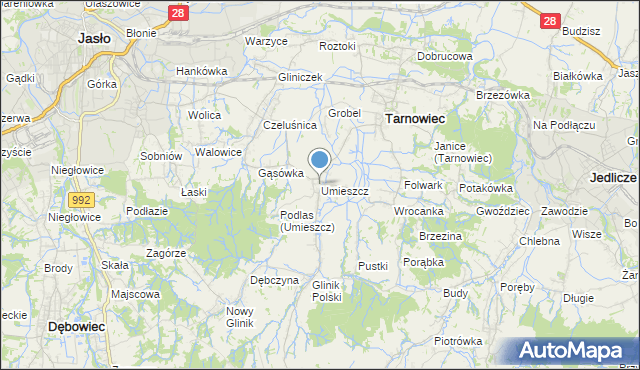 mapa Umieszcz, Umieszcz na mapie Targeo