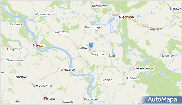 mapa Wągroda, Wągroda na mapie Targeo