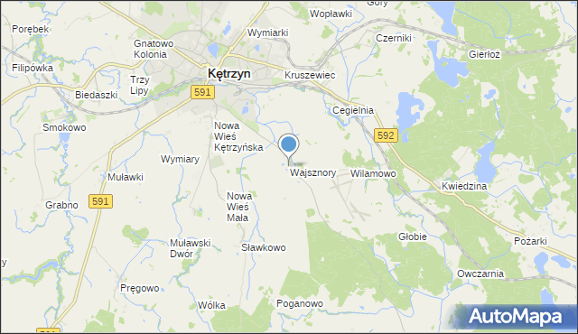 mapa Wajsznory, Wajsznory na mapie Targeo