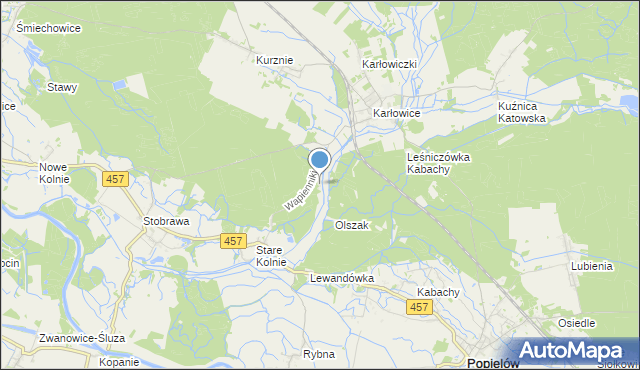 mapa Wapienniki, Wapienniki na mapie Targeo