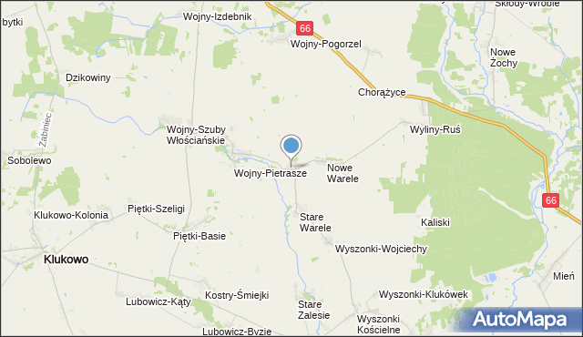 mapa Warele-Filipowicze, Warele-Filipowicze na mapie Targeo