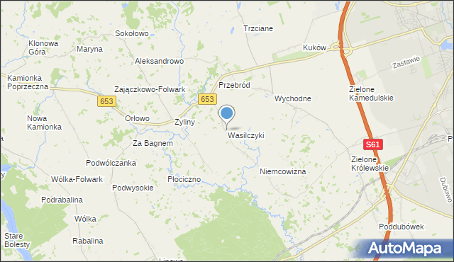 mapa Wasilczyki, Wasilczyki na mapie Targeo