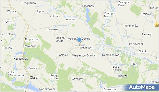 mapa Węgleszyn, Węgleszyn na mapie Targeo