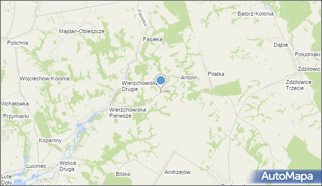 mapa Węgliska, Węgliska gmina Modliborzyce na mapie Targeo
