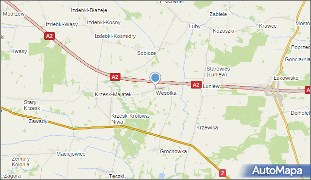 mapa Wesółka, Wesółka na mapie Targeo