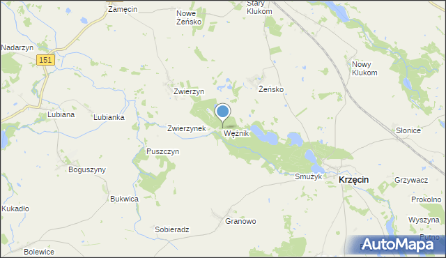 mapa Wężnik, Wężnik na mapie Targeo