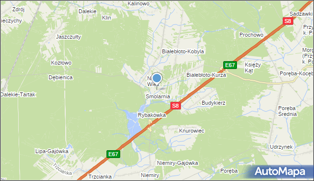 mapa Widły, Widły na mapie Targeo