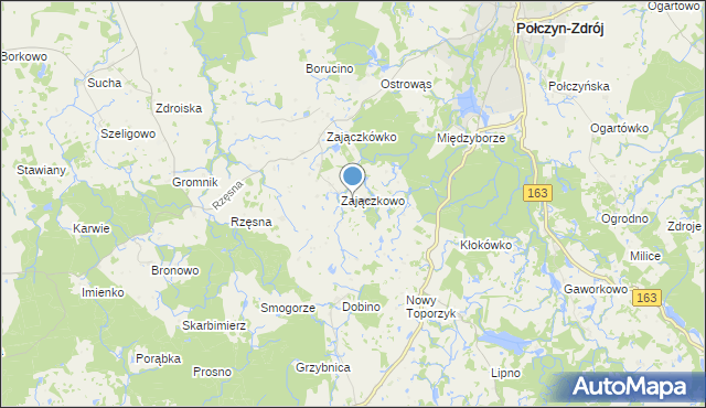 mapa Widów, Widów gmina Połczyn-Zdrój na mapie Targeo