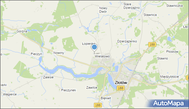 mapa Wielatowo, Wielatowo na mapie Targeo