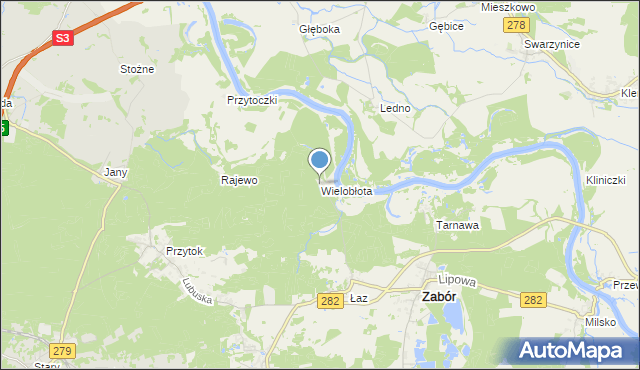 mapa Wielobłota, Wielobłota na mapie Targeo