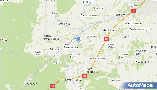 mapa Wierzchjedlina, Wierzchjedlina na mapie Targeo