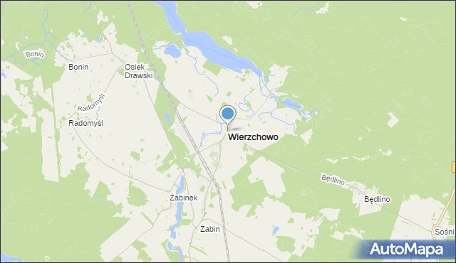 mapa Wierzchowo, Wierzchowo powiat drawski na mapie Targeo