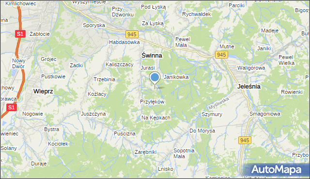 mapa Wikarówka, Wikarówka na mapie Targeo