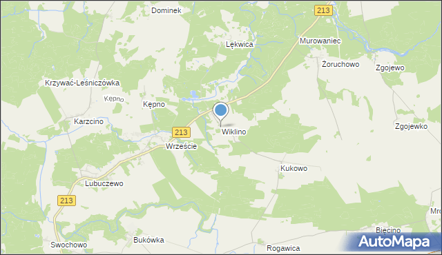 mapa Wiklino, Wiklino na mapie Targeo